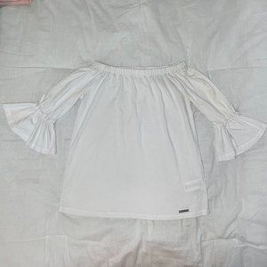 Micheal Kors White Off-the-shoulder Top